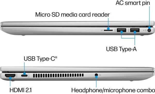 HP Envy X360 2-in-1 Laptop | 14" FHD IPS Multi-Touch | 13th Gen Intel 10-Core i7-1355U |16GB DDR5 1TB SSD | Backlit Keyboard Fingerprint USB-C B&O Fast Charge Win11Pro Silver +HDMI Cable - Image 6