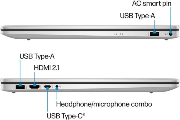 HP 17 Business Laptop, 17.3” HD+ Display, 11th Gen Intel Core i3-1125G4 Processor, 16GB RAM, 1TB SSD, Wi-Fi, HDMI, Webcam, Windows 11 Pro, Silver - Image 5