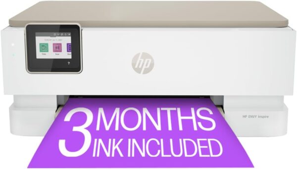 HP ENVY Inspire 7255e Wireless Color Thermal Inkjet Printer, Print, scan, copy, Easy setup,Mobile printing, Best-for-home, 3 months of Instant Ink included