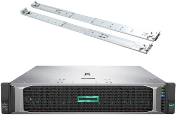 HPE ProLiant DL380 Gen10 2U Rack Server Bundle with Dual Xeon 6130 2.10 GHz, 256GB DDR4 Memory, 7.68TB Enterprise SSD Storage, RAID, Dual Power, iLO, Rail Kit