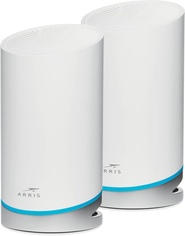 ARRIS Surfboard mAX W121 Tri-Band Mesh WiFi 6 System, AX6600 Speeds up to 6.6 Gbps, Coverage 5,500 sq ft, Alexa Support