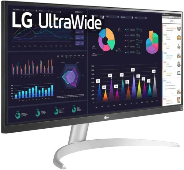 LG UltraWide FHD 29-Inch Computer Monitor 29WQ600-W, IPS with HDR 10 Compatibility, AMD FreeSync, and USB Type-C, White/Silver - Image 4