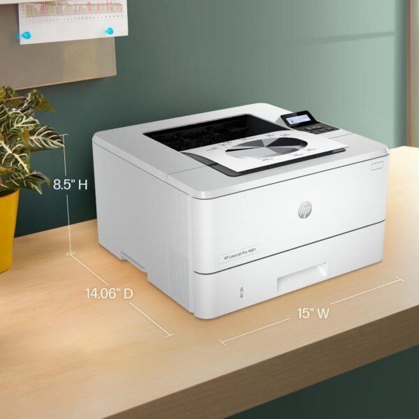 HP LaserJet Pro 4001dw Wireless Black & White Printer, Best-for-Office (2Z601F) - Image 3