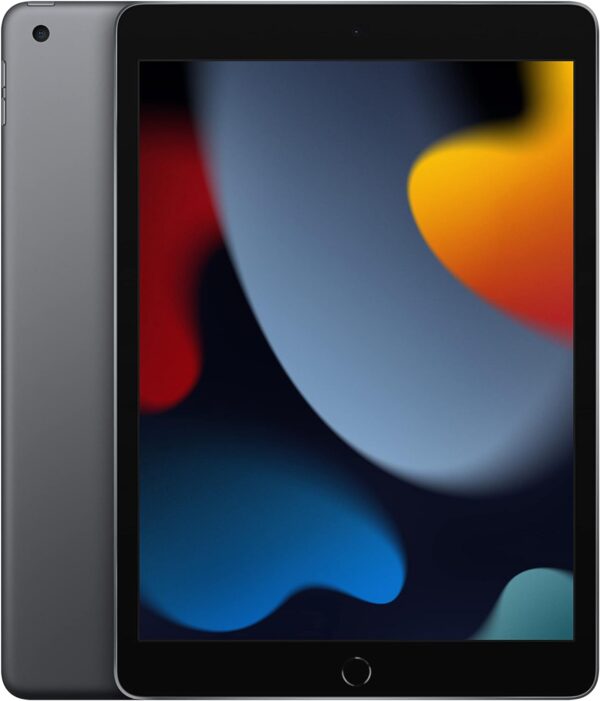 Apple iPad (9th Generation) with A13 Bionic chip, 10.2-inch Retina Display, 64GB, Wi-Fi, 12MP front/8MP Back Camera, Touch ID, All-Day Battery Life – Space Gray