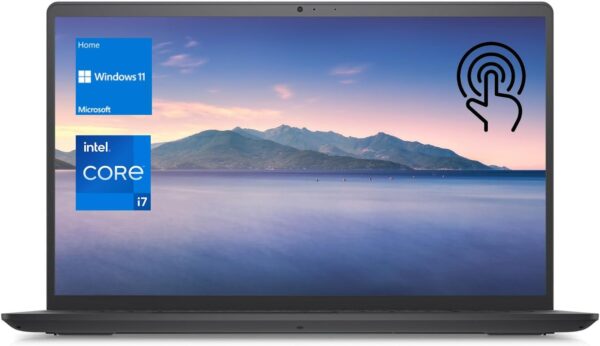 Dell Inspiron 3520 15.6" Touchscreen i7 Laptop, 15.6" FHD Touchscreen, Intel Core i7-1255U, 32GB RAM, 1TB SSD, Numeric Keypad, Webcam, SD Card Reader, HDMI, Wi-Fi, Windows 11 Home, Black