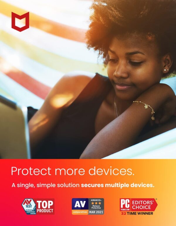 McAfee Total Protection | 3 Device | Antivirus Internet Security Software | VPN, Password Manager, Dark Web Monitoring | 1 Year Subscription | Download Code - Image 5