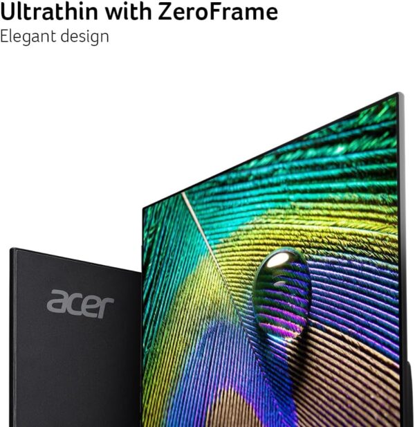 Acer SB240Y G0bi 23.8" IPS Full HD Ultra-Slim Edge-to-Edge Gaming Office Monitor | Adaptive-Sync Support (FreeSync Compatible) | Up to 120Hz Refresh | 1ms (VRB) | Tilt | HDMI & VGA Ports | Black - Image 5