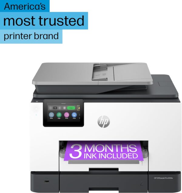 HP OfficeJet Pro 9135e All-in-One Printer, Color, Printer-for-Small Medium Business, Print, Copy, scan, fax, Wireless 3 months of Instant Ink included; Two-Sided Printing; Two-Side - Image 3