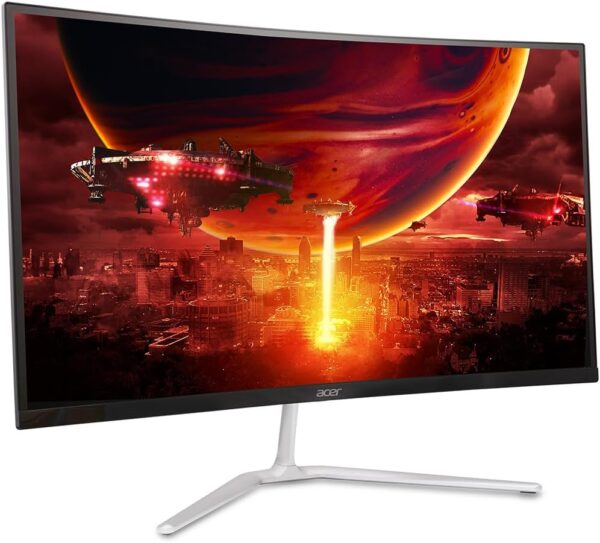 Acer 27" WQHD 2560 x 1440 1500R Curved PC Gaming Monitor | AMD FreeSync Premium | Up to 170Hz Refresh | 1ms VRB | VESA Mount | HDR10 | 1 x Display Port 1.2 & 2 x HDMI 2.0 | EDA270U Pbmiipx | Silver - Image 7