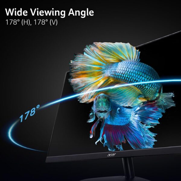 Acer SB240Y G0bi 23.8" IPS Full HD Ultra-Slim Edge-to-Edge Gaming Office Monitor | Adaptive-Sync Support (FreeSync Compatible) | Up to 120Hz Refresh | 1ms (VRB) | Tilt | HDMI & VGA Ports | Black - Image 7