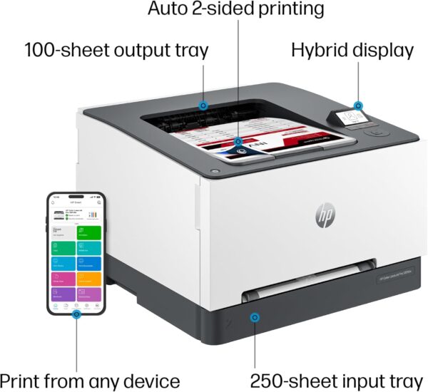 HP Color Laserjet Pro 3201dw Wireless Color Laser Printer, Office Printer, Duplex, Best-for-Office (499Q9F) - Image 4