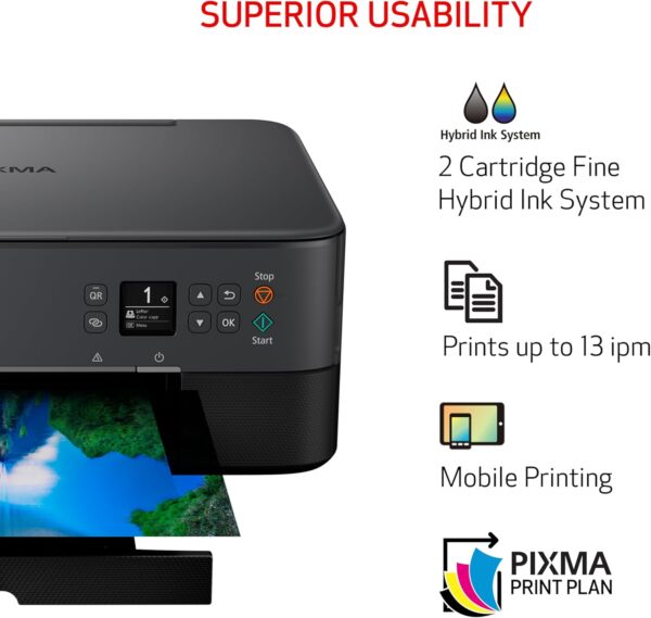 Canon PIXMA TS6420a All-in-One Wireless Inkjet Printer [Print,Copy,Scan], Black, Works with Alexa - Image 4