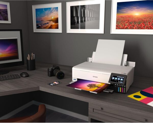 Epson EcoTank Photo ET-8550 Wireless Wide-Format All-in-One Supertank Printer with Scanner, Copier, Ethernet and 4.3-inch Color Touchscreen, Large, White - Image 5