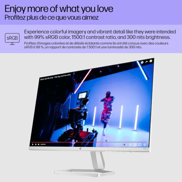 HP Series 5 24 inch FHD Monitor, Full HD Display (1920 x 1080), IPS Panel, 99% sRGB, 15001 Contrast Ratio, 300 nits, Eye Ease with Eyesafe Certification, 524sw (2024) - Image 5