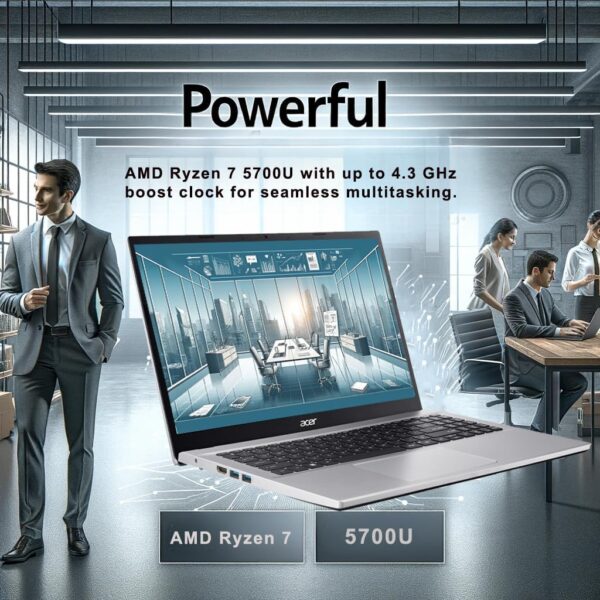 acer Aspire Premium Laptop | AMD Ryzen 7 5700U (Beats i7-1250U) CPU | 32GB RAM | 1TB SSD | 15.6" FHD Display | Fast Wi-Fi 6 | Sleek Design | Ethernet Port | AI Noise Removal | Windows 11 | WOWPC - Image 5