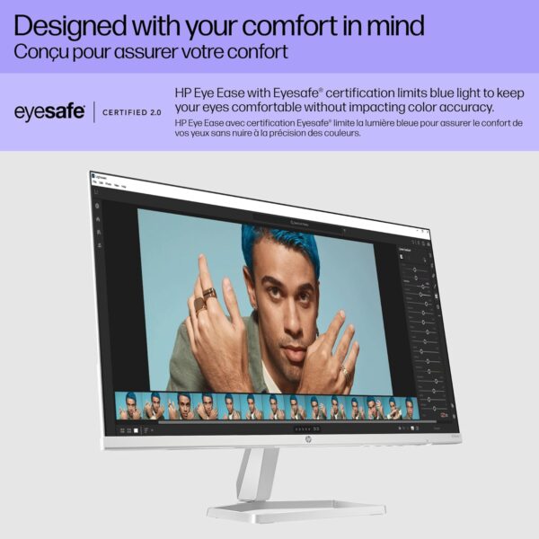 HP Series 5 24 inch FHD Monitor, Full HD Display (1920 x 1080), IPS Panel, 99% sRGB, 15001 Contrast Ratio, 300 nits, Eye Ease with Eyesafe Certification, 524sw (2024) - Image 6