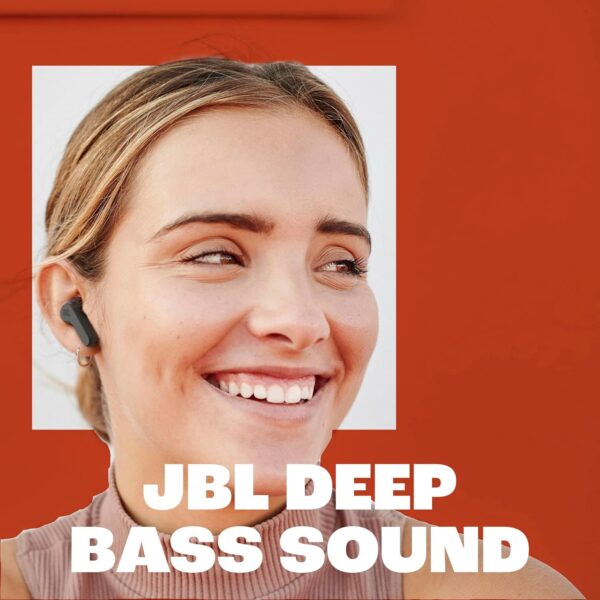 JBL Vibe Beam - True Wireless JBL Deep Bass Sound Earbuds, Bluetooth 5.2, Water & Dust Resistant, Hands-free call with VoiceAware, Up to 32 hours of battery life (Black) - Image 5