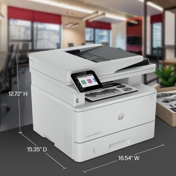 HP LaserJet Pro MFP 4101fdw Wireless Black & White All-in-One Laser Printer, Scanner, Copier, Fax, Best-for-Office (2Z619F) - Image 3