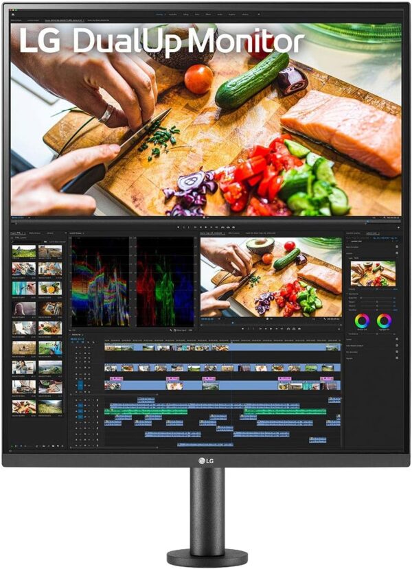 LG 28MQ780-B 28 Inch SDQHD (2560 x 2880) Nano IPS DualUp Monitor with Ergo Stand, DCI-P3 98% (Typ.) with HDR10, USB Type-C (90W PD) - Black - Image 5