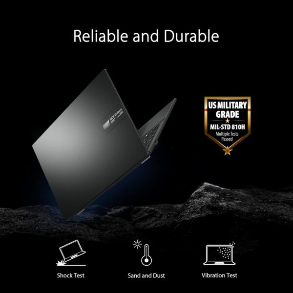 ASUS Vivobook Go 15.6” FHD Slim Laptop, AMD Ryzen 3 7320U Quad Core Processor, 8GB DDR5 RAM, 128GB SSD, Windows 11 Home, Fast Charging, Webcam Sheild, Military Grade Durability, Black, E1504FA-AS33 - Image 6