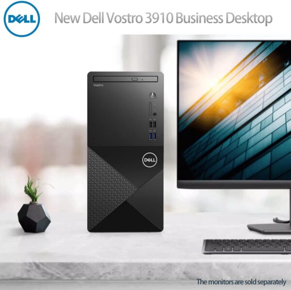 Dell Vostro 3910 Desktop Computer | 12th Gen Intel Core i5-12400 Processor | Intel UHD Graphics 730 | WiFi 6 | DVD-RW | Display Port | HDMI | Windows 11 Pro (16GB RAM | 1TB SSD) - Image 2