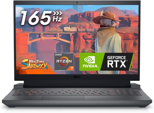 Dell G15 5535 Gaming Laptop - 15.6-inch FHD (1920x1080) 165Hz 3ms Display, AMD Ryzen 7-7840HS Processor, 16 GB DDR5 RAM, 512 GB SSD, NVIDIA GeForce RTX 4060, Windows 11 Home - Dark Shadow Gray