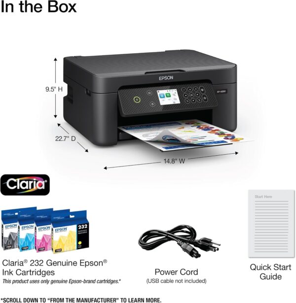 Epson Expression Home XP-4200 Wireless Color All-in-One Printer with Scan, Copy, Automatic 2-Sided Printing, Borderless Photos and 2.4" Color Display,Black - Image 5