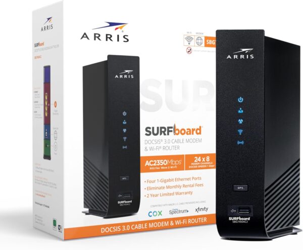 ARRIS Surfboard SBG7400AC2-RB DOCSIS 3.0 Cable Modem & AC2350 Wi-Fi Router , Approved for Comcast Xfinity, Cox, Charter Spectrum & more , Four 1 Gbps Ports , 800 Mbps Max Internet Speeds,- REFURBISHED - Image 4