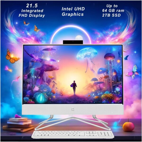 HP 22 inch All-in-One Desktop PC • 2024 Latest Model • Microsoft Office Trial • FHD Display • 32GB RAM • 1TB Storage (512GB SSD + 512GB External HD) • Intel Celeron CPU • w/WOWPC Bundle • Win 11 Pro - Image 7