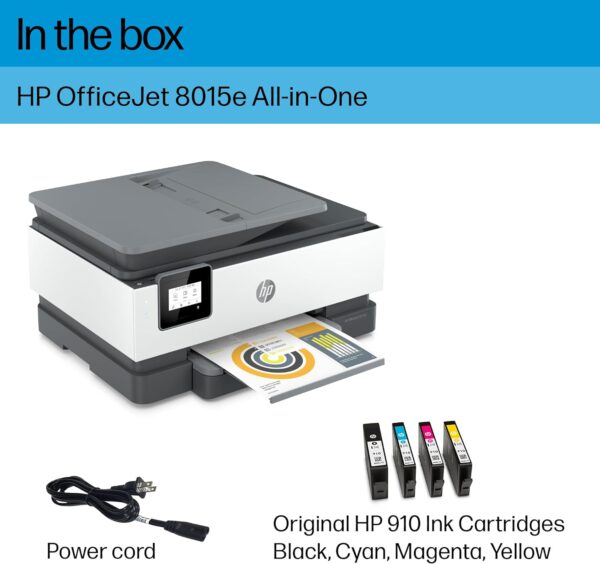 HP OfficeJet 8015e Wireless Color All-in-One Printer, 6 months of Instant Ink included - Image 6