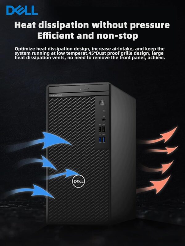 Dell Optiplex 3000 Tower Business Desktop Computer | 12th Gen Intel Core i5-12500 Processor | 32GB RAM | 1TB PCIe SSD | WiFi | DVD-RW | HDMI | Display Port(Support 4K) | Windows 11 Pro - Image 6