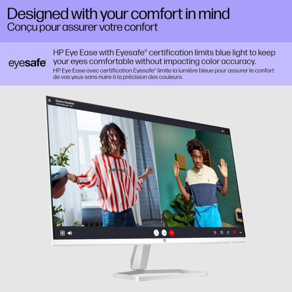HP Series 5 27 inch FHD Monitor, Full HD Display (1920 x 1080), IPS Panel, 99% sRGB, 15001 Contrast Ratio, 300 nits, Eye Ease with Eyesafe Certification, 527sa (2024) - Image 6