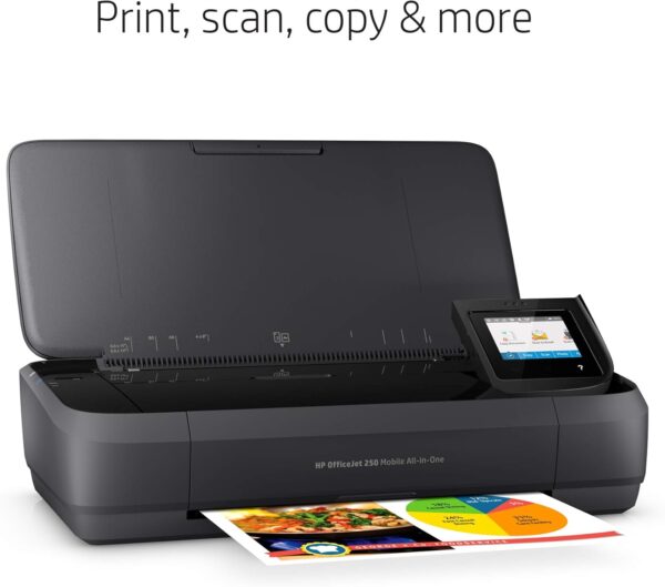 HP OfficeJet 250 All-in-One Portable Printer with Wireless & Mobile Printing, Works with Alexa (CZ992A) Black - Image 5