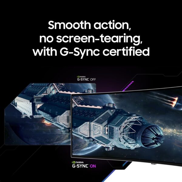SAMSUNG 49" Odyssey OLED (G93SC) Series Curved Gaming Monitor, 240Hz, 0.03ms, Dual QHD, DisplayHDR True Black 400,AMD FreeSync Premium Pro, Height Adjustable Stand,3 Year Warranty,LS49CG932SNXZA,2023 - Image 5