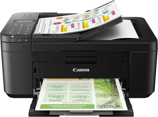 Canon PIXMA TR4720 All-in-One Wireless Printer, Home Use with Auto Document Feeder, Mobile Printing and Built-in Fax, Black