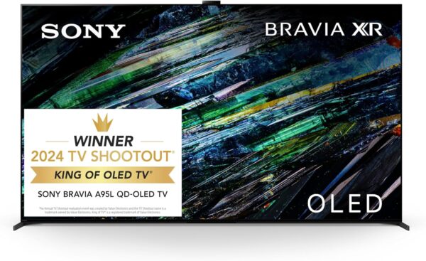 Sony QD-OLED 55 inch BRAVIA XR A95L Series 4K Ultra HD TV Smart Google TV with Dolby Vision HDR and Exclusive Gaming Features for The PlayStation® 5 XR55A95L- Latest Model