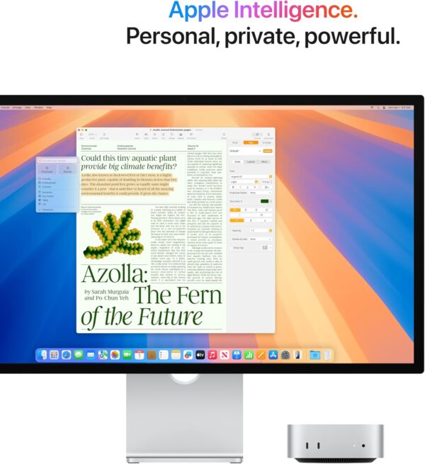 Apple 2024 Mac Mini Desktop Computer with M4 chip with 10‑core CPU and 10‑core GPU Built for Apple Intelligence, 16GB Unified Memory, 256GB SSD Storage, Gigabit Ethernet. Works with iPhone/iPad - Image 5