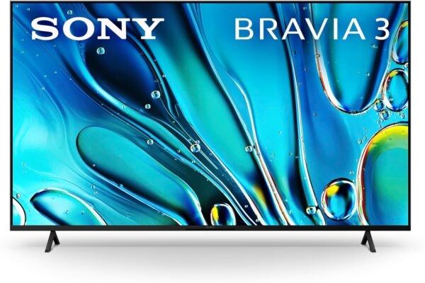 Sony 55 Inch Flat Screen 4K Ultra HD LED Smart TV BRAVIA 3, Google TV, Dolby Vision HDR, PlayStation 5 Exclusive Features, 2024 Model (K-55S30)