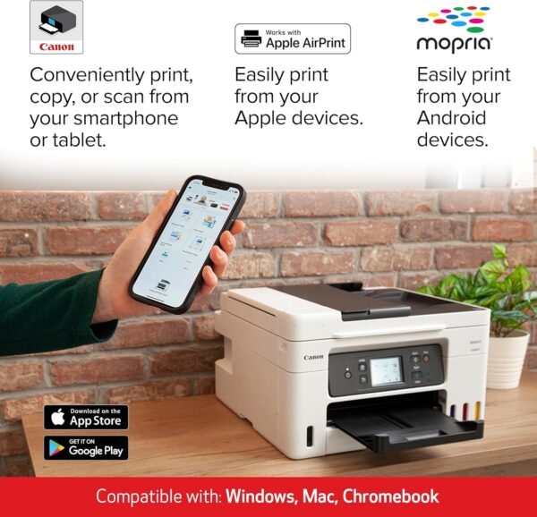 Canon Megatank GX4020 All-in-One Wireless Supertank Printer with Print, Copy, Scan and Fax | Auto Document Feeder | Mobile Printing | 2.7" LCD Touch Screen - Image 5