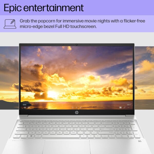 HP Pavilion 15.6" Touchscreen Laptop - 10-core 13th Gen Intel Core i5-1335U - 1080p - Windows 11 - Intel Iris Xe Graphics - w/HDMI Cable (16GB RAM, 1TB PCIe SSD) - Image 7