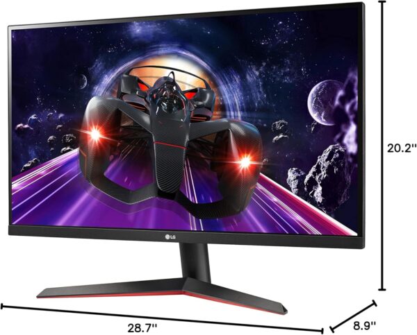 LG 24MP60G-B 24" Full HD (1920 x 1080) IPS Monitor with AMD FreeSync and 1ms MBR Response Time, and 3-Side Virtually Borderless Design - Black - Image 7