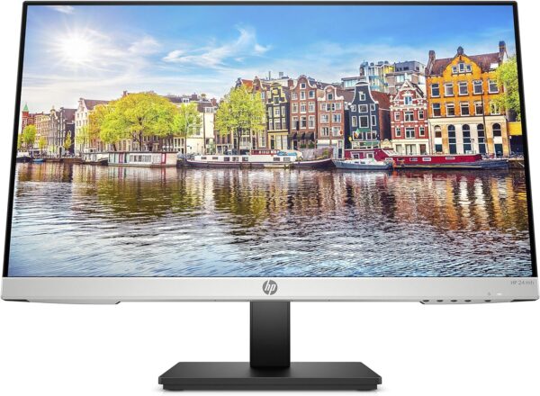 HP 24mh FHD Computer Monitor with 23.8-Inch IPS Display (1080p) - Built-In Speakers and VESA Mounting - Height/Tilt Adjustment for Ergonomic Viewing - HDMI and DisplayPort - (1D0J9AA#ABA)