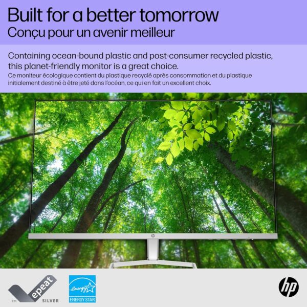 HP Series 5 27 inch FHD Monitor, Full HD Display (1920 x 1080), IPS Panel, 99% sRGB, 15001 Contrast Ratio, 300 nits, Eye Ease with Eyesafe Certification, 527sw (2024) - Image 6